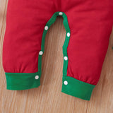 Adorable Christmas Baby Romper - Merry One-Piece Jumpsuit for Boys & Girls, Long Sleeve Footless Outfit